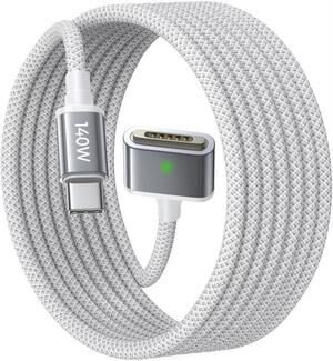 LISEN USB-C To Magnetic 3 Cable (6.6FT) For M4 MacBook Air Pro Charger, 140W